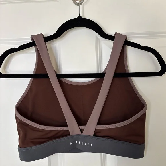 AllFenix Brown & Mauve Sports Bra Size M - Picture 2 of 4